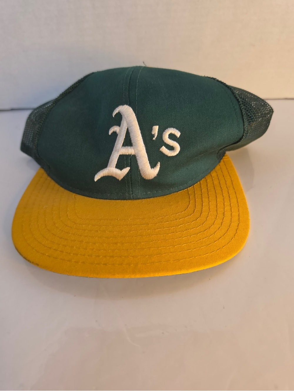 Vintage 90s Oakland Athletics A's Mesh Trucker Snapback Hat Sports Specialties